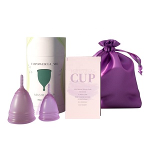 Großhandel medizinische Qualität lila Silikon Menstruation tasse wieder verwendbare weibliche Periode Tasse - Product Image 1