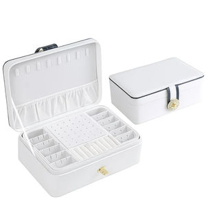 ตัวล็อคกุญแจสี่เหลี่ยมน้ำหนักเบาหรูหราสร้อยคอแหวนกำมะหยี่ที่เก็บเครื่องประดับความจุขนาดใหญ่อเนกประสงค์คุณภาพสูงตามสั่ง - Product Image 3