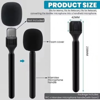 Microphone sans fil portable pour diffusion en direct, interviews, chant, enregistrement en extérieur, microphone portable et léger