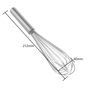 High Quality Stainless Steel Whisk Spring Wire Milk Frother Kitchen Tools Balloon Classical Design Manual Egg Beater Whisk