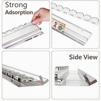 Support de Mahjong Américain Pliable de Luxe en Acrylique Transparent de 20 Pouces avec Poussoir Magnétique, Règle et Organisateur 3-en-1 pour le Divertissement