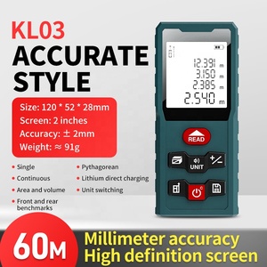 Nohawk KL03-60m palmare telemetro <span class=keywords><strong>Laser</strong></span> 60m misurazione digitale del Volume del misuratore <span class=keywords><strong>di</strong></span> <span class=keywords><strong>distanza</strong></span> <span class=keywords><strong>per</strong></span> le indagini sugli edifici IP54 nominale M/ft/in - Product Image 2
