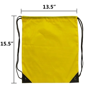 Wholesale 210D Polyester Foldable <b>Medium</b> Drawstring <b>Backpack</b> Custom Waterproof Gym Shopping Bag Reusable Logo Letter - Product Image 2