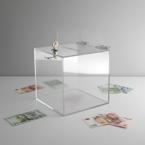 Boîte à dons en acrylique avec serrure et fente, boîte à suggestions transparente en acrylique, boîte de collecte d'argent sécurisée en acrylique pour événements de collectes de fonds - Product Image 3