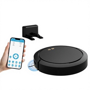 Robot Aspirador Inteligente con Funciones <span class=keywords><strong>de</strong></span> Fregado, Control por Voz WiFi, Recarga Automática, Succión <span class=keywords><strong>de</strong></span> 2000-2999Pa, Navegación Giroscópica - Product Image 1