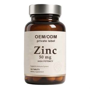 Suplementos de Salud 2024, Suplemento de <span class=keywords><strong>Zinc</strong></span> de Alta Calidad OEM, Tabletas de <span class=keywords><strong>Zinc</strong></span> de Marca Privada Más Vendidas para la Salud - Product Image 1