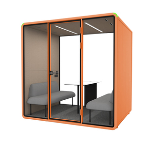 Cabine de réunion acoustique moderne et mobile pour 4 personnes, isolation phonique, pour l'extérieur - Product Image 4