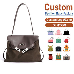 Sac à main élégant pour femme en cuir véritable de qualité supérieure, patchwork, fermeture antivol, silhouette rétro, grande capacité, OEM - Product Image 1