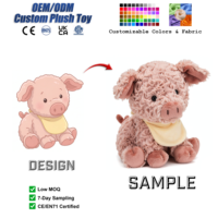 Jouet en peluche personnalisé en forme de cochon, animal en peluche sur mesure à partir de votre dessin, design IA, cadeau mignon et doux, décoration kawaii pour la maison