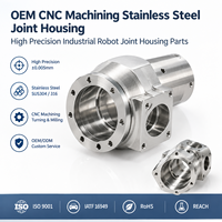 Boîtier de joint en acier inoxydable usiné CNC OEM, pièces de boîtier de joint de robot industriel de haute précision