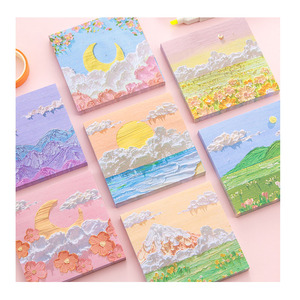 80 Miếng Giấy Dán Ghi Chú Màu Nước Bộ Nhiều Miếng Dán Ghi Chú Bài Viết Phong Cảnh Để Nhắc Nhở Học Tập Văn Phòng - Product Image 5