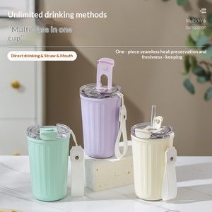 Vaso de Café Portátil Simple de Acero Inoxidable 316, Aislado al Vacío, Doble Pared, Diseño Moderno y Minimalista, Sin Logotipo, Sellado - Product Image 4