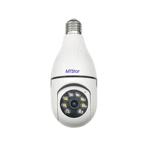 4MP gözetim sistemleri tam renkli gece görüş bulut depolama sesli Alarm wifi ampul Panormamic kamera bebek kamerası