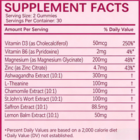 Gummies au Safran 10-en-1 Marque Blanche avec Ashwagandha, L-Théanine, Magnésium et Zinc pour l'Équilibre Hormonal et l'Humeur des Adultes
