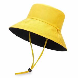 Gorras de Safari de poliéster negro de secado rápido con logotipo de goma personalizado, gorra de playa parasol, sombrero de pescador de ala ancha - Product Image 2