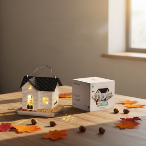 Mangeoire à oiseaux solaire suspendue en métal, maison pour oiseaux, lumières solaires, lanterne d'extérieur, décoration de jardin, cadeaux uniques pour maman et <span class=keywords><strong>grand</strong></span>-<span class=keywords><strong>mère</strong></span> - Product Image 4