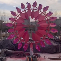 Sculpture d'énergie cinétique en métal en forme de fleur art de sculpture électrocinétique avec moteur