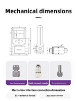 Compteur de masse de gaz numérique thermique économique pour l'air comprimé, l'azote et l'oxygène, avec connexion filetée G3/8 G1/2, plage de mesure 0.5-1000SLM