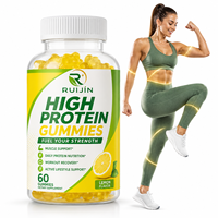 Permen Protein Tinggi untuk Wanita, Mendukung Otot, Pemulihan Setelah Olahraga, Nutrisi Kebugaran Harian, Rasa Lemon, Label Pribadi OEM, 60 Buah