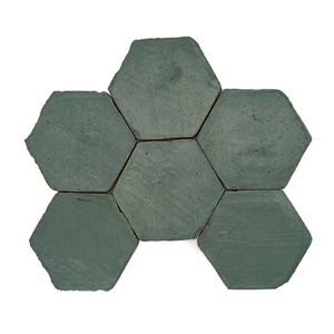 Piastrella esagonale Chroma Mist 10 in verde per decorazione di pareti e pavimenti - Product Image 1