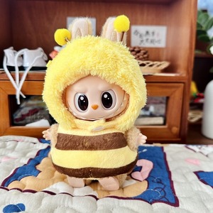 עיצוב יצירתי קריקטורה labubu תלבושות נושא חיות תיבת עיוורת יפה לבובה קטיפה עם חליפת כריש דבורה - Product Image 3