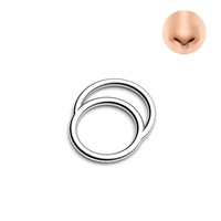 Vente en gros de bijoux de corps en acier inoxydable 316L, anneau de nez tendance, piercing clicker pour l'engagement, anneau de septum, bijoux de nez