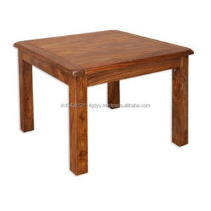 Elegante y moderna mesa de comedor de madera maciza cuadrada de 2 plazas para el hogar, oficina o comedor para hoteles amigables con el hogar - Product Image 1