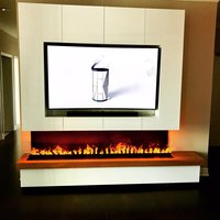 48 İnç 3D Su Buharlı Modern İç Mekan Otel Tipi Opti-Myst Etanol Şömineler