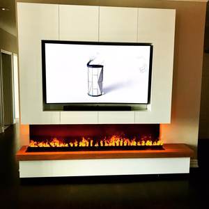 L'éthanol-feu 48 pouces faux flamme 3 D eau vapeur vapeur électrique cheminée - Product Image 3