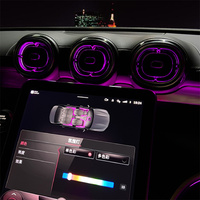 Lumière d'ambiance LED pour grille d'aération de type turbine pour Mercedes-Benz Classe C W206 GLC X254 2022-2025, 64 couleurs, sortie d'air turbo