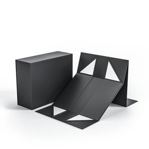Neue Universelle Faltbare Geschenkbox mit Magnetverschluss Bedrucktes Logo Grauer Karton Einteiliges Design für Kerzen und Geldbörsen Großhandel - Product Image 4