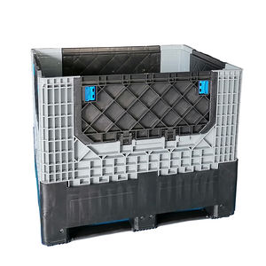 Lojistik depolama taşıma için <span class=keywords><strong>1.2m</strong></span> * <span class=keywords><strong>1.0m</strong></span> büyük güçlü endüstriyel katlanabilir plastik palet kutusu istiflenebilir delikli yapı - Product Image 2