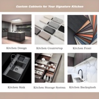 Armoire de rangement de cuisine moderne Alvin, étagère réglable durable, panier coulissant, éclairage interne, gain de place pour la cuisine à domicile