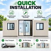 Maison Modulaire Conteneurisée Pliante à Double Aile en Acier Durable avec Cuisine – Vente Chaude