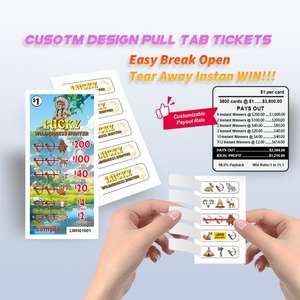 Livraison rapide : Tickets de bingo à languette personnalisés et tickets de jeu à ouverture aléatoire avec impression anti-contrefaçon - Product Image 3