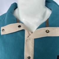 Veste à capuche pour homme avec col montant personnalisé, poche factice sur la poitrine, doublure en satin de coton, polaire, boutons, poignets et ourlet élastiques