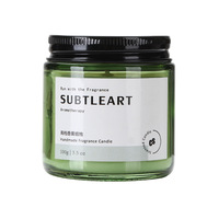 Bougie en cire de soja sans fumée, style influenceur, faite à la main, avec bouchon en liège cylindrique, design créatif en verre, idéale pour la maison