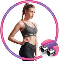 Cerceau de fitness en acier inoxydable à 8 sections avec poids réglable et mousse premium extra épaisse pour la musculation