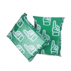 ถุงพลาสติก LDPE แบบพกพาสำหรับขายส่ง ปิดผนึกเองได้ พิมพ์โลโก้ ถุงโพลีสีเขียวสำหรับบรรจุภัณฑ์เครื่องประดับแฟชั่น - Product Image 2