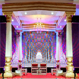 Boda imperial Pilar romano blanco Mandap Evento DE BODA elegante Mandap de cuatro pilares Tema blanco Conjunto de Mandap de boda de 4 pilares EE. UU. - Product Image 1
