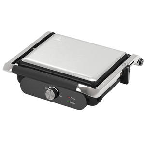 <span class=keywords><strong>Grille</strong></span> électrique d'intérieur et presse <span class=keywords><strong>à</strong></span> <span class=keywords><strong>panini</strong></span> 4-en-1 en acier inoxydable <span class=keywords><strong>Grille</strong></span> antiadhésive facile <span class=keywords><strong>à</strong></span> nettoyer Plaque détachable pour usage domestique - Product Image 1