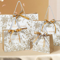 Sacs en papier laminé de luxe écologique Sacs d'emballage en papier cadeau d'art fourre-tout impression complète pour cadeau