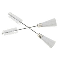 Lot de 2 brosses à main en nylon pour machine à coudre et clavier d'ordinateur, poils à une extrémité pour le nettoyage de la maison et du bureau