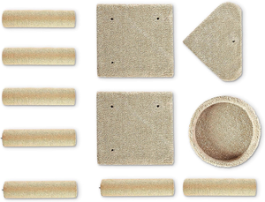 at <b>Tree</b> Tower - Multi-Level Climbing Activity Center for Indoor <b>Cats</b> & Kittens with <b>Scratching</b> <b>Posts</b>, Platform, Jute Rope - Product Image 4