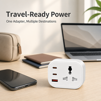 Prise de courant industrielle universelle multi-pays avec chargement rapide USB (1 port USB-A, 2 ports USB-C) pour marchés britannique et américain - Vente en gros usine