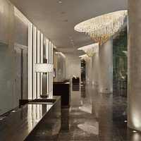 Lampe suspendue en verre soufflé, design moderne, luminaire décoratif de luxe, idéal pour une Villa, un hall, un hôtel