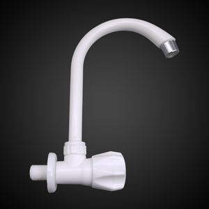 Robinet de cuisine en plastique blanc à poignée unique de qualité supérieure, faible MOQ, pour lavabo - Product Image 1