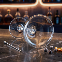 Verre à cocktail en forme de bol, coupe à martini, verre à vin rouge, design moderne, verre de barman pour usage domestique et fêtes avec logo