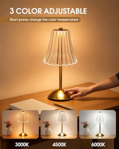 Lampe de table tactile pour chambre et salon, lampe de chevet, éclairage d'intérieur pour lecture - Product Image 5