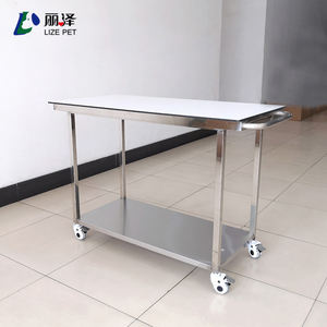LIZE hewan peliharaan darurat mobile stainless steel ambulans akrilik tandu kereta dokter hewan peliharaan fluorosopy meja penyelamatan transportasi - Product Image 3